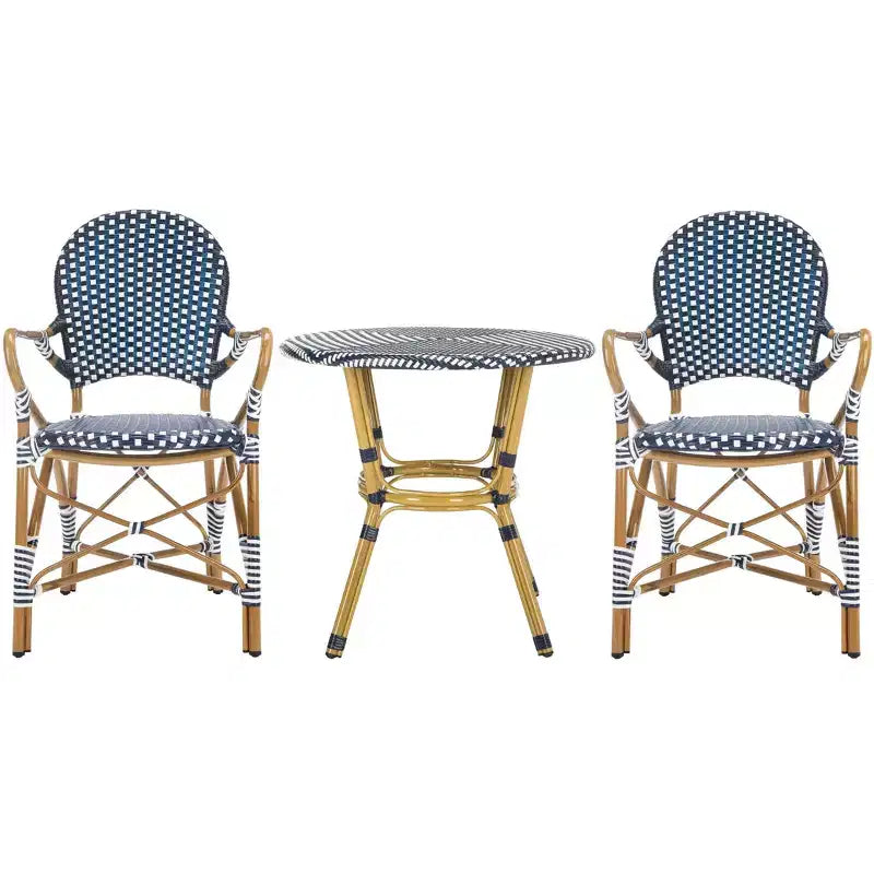 Hooper 3 Piece Bistro Set - Indoor/Outdoor - PAT9501 - Safavieh