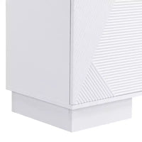 Meuble TV moderne JVNOXK de 180 cm, convient aux téléviseurs de 75 pouces et moins, avec armoire de rangement à 4 tiroirs et pied central en métal, blanc