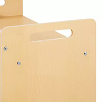 Ensemble table et chaise Montessori Etokfoks en contreplaqué, hauteur réglable, 26,2x14,2x20,5 po, conversion facile, naturel