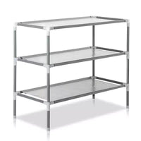 Étagère à chaussures simple à 3 niveaux en tissu non tissé gris