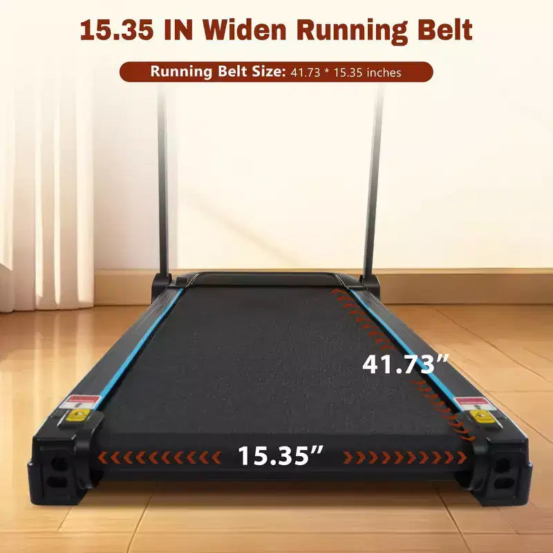 Whisen Tapis roulants pliables, équipement d'exercice à domicile avec inclinaison, capacité 350 LBS - Noir