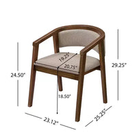 Ensemble de salle à manger Christopher Knight Home Simon 5 pièces en bois d'hévéa de style milieu de siècle avec chaises rembourrées en tissu bouclé