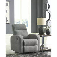 Signature Design by Ashley Carrigan Lane - Fauteuil inclinable à bascule, à tirette, gris argenté
