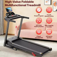 Vente de tapis de course inclinable : Inclinaison manuelle à 3 niveaux de 12 %, capacité de 150 kg avec connectivité APP Bluetooth, tapis de course pliable pour la maison/le petit bureau