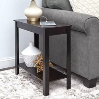 Table d'appoint étroite The Lakeside Collection avec station de recharge - Ports USB et prises -