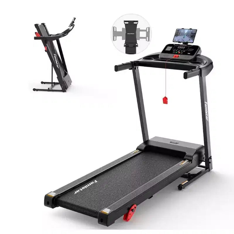 Tapis Roulant 3,5 CV en Destockage : Tapis Roulant Pliable 4-en-1 avec Inclinaison de 12%, Application et Haut-parleurs Bluetooth, Capacité de 150 kg, 71 Programmes, Utilisation Domicile/Bureau