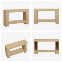 Table console style ferme 47 po, table d'entrée et console 2 niveaux avec rangement ouvert pour salon, couloir et décoration de hall