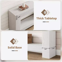 Table console style ferme 47 po, table d'entrée et console 2 niveaux avec rangement ouvert pour salon, couloir et décoration de hall