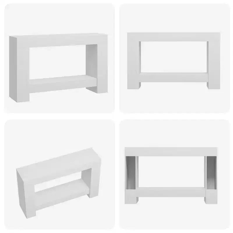 Table console style ferme 47 po, table d'entrée et console 2 niveaux avec rangement ouvert pour salon, couloir et décoration de hall