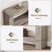 Table console style ferme 47 po, table d'entrée et console 2 niveaux avec rangement ouvert pour salon, couloir et décoration de hall