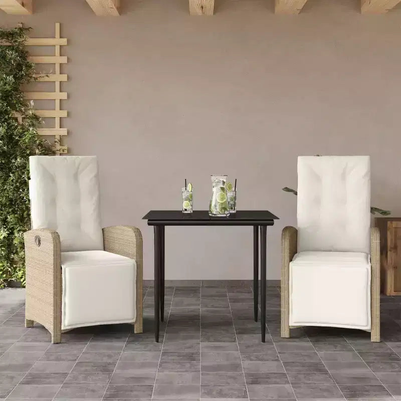 vidaXL Ensemble de salle à manger d'extérieur avec coussins - Élégant et confortable