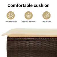 vidaXL Salon de jardin - Résine tressée, Coussins inclus