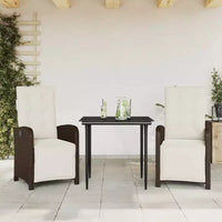 vidaXL Salon de jardin - Résine tressée, Coussins inclus
