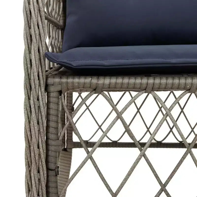 vidaXL Salon de jardin avec coussins en résine tressée