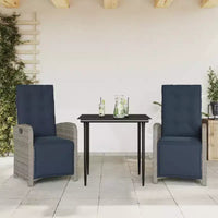 vidaXL Ensemble de salle à manger de jardin moderne avec coussins en résine tressée poly