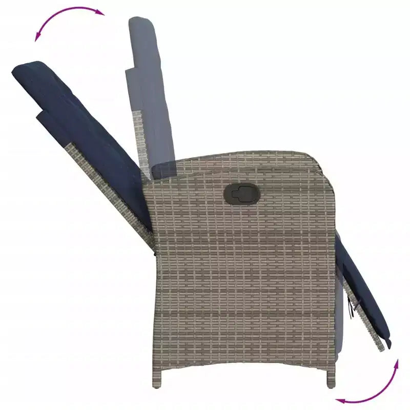 vidaXL Ensemble de salle à manger de jardin moderne avec coussins en résine tressée poly