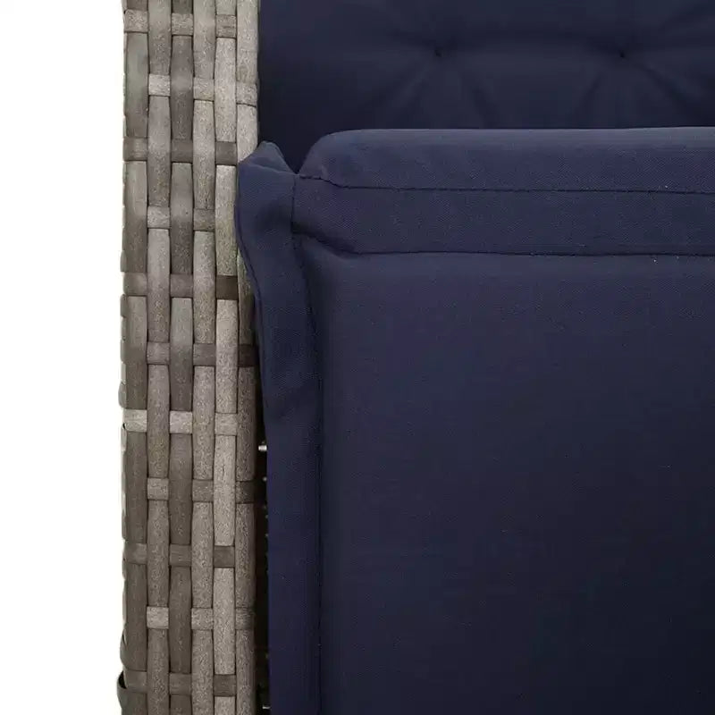 vidaXL Ensemble de salle à manger de jardin moderne avec coussins en résine tressée poly