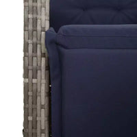 vidaXL Ensemble de salle à manger de jardin moderne avec coussins en résine tressée poly