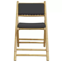 vidaXL Ensemble de bistro pliant en bambou avec coussins