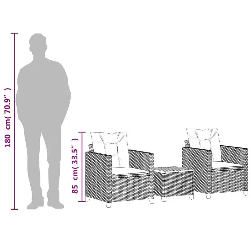 vidaXL Ensemble de bistro avec coussins de différentes couleurs