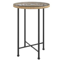 vidaXL Ensemble bistro - Table et chaises de patio, balcon, extérieur, aspect rotin 5 pièces