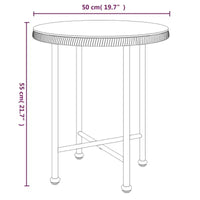 vidaXL Ensemble bistro de terrasse extérieure et balcon, table et chaises aspect rotin, 3 pièces