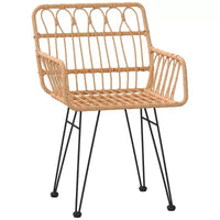 vidaXL Ensemble bistro de terrasse extérieure et balcon, table et chaises aspect rotin, 3 pièces