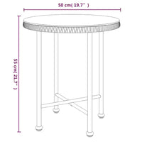 vidaXL Ensemble bistro de terrasse extérieure et balcon, table et chaises aspect rotin, 3 pièces