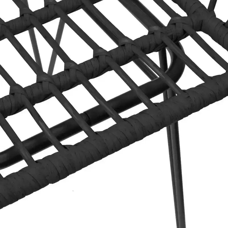 vidaXL Ensemble bistro de terrasse extérieure et balcon, table et chaises aspect rotin, 3 pièces