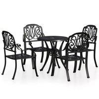 vidaXL Ensemble de bistrot en aluminium moulé, durable, rond