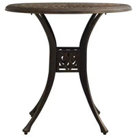 vidaXL Ensemble de bistrot en aluminium moulé, durable, rond