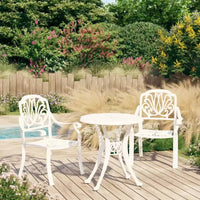 vidaXL Ensemble de bistrot en aluminium moulé, durable, rond
