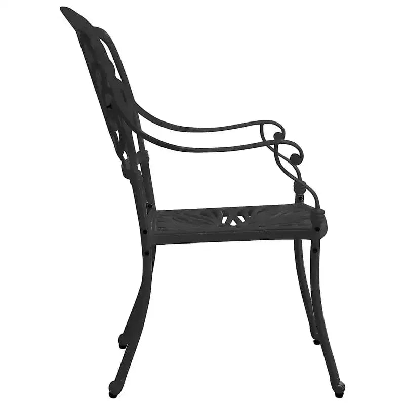 vidaXL Ensemble de bistrot en aluminium moulé, durable, rond
