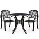 vidaXL Ensemble de bistrot en aluminium moulé, durable, rond