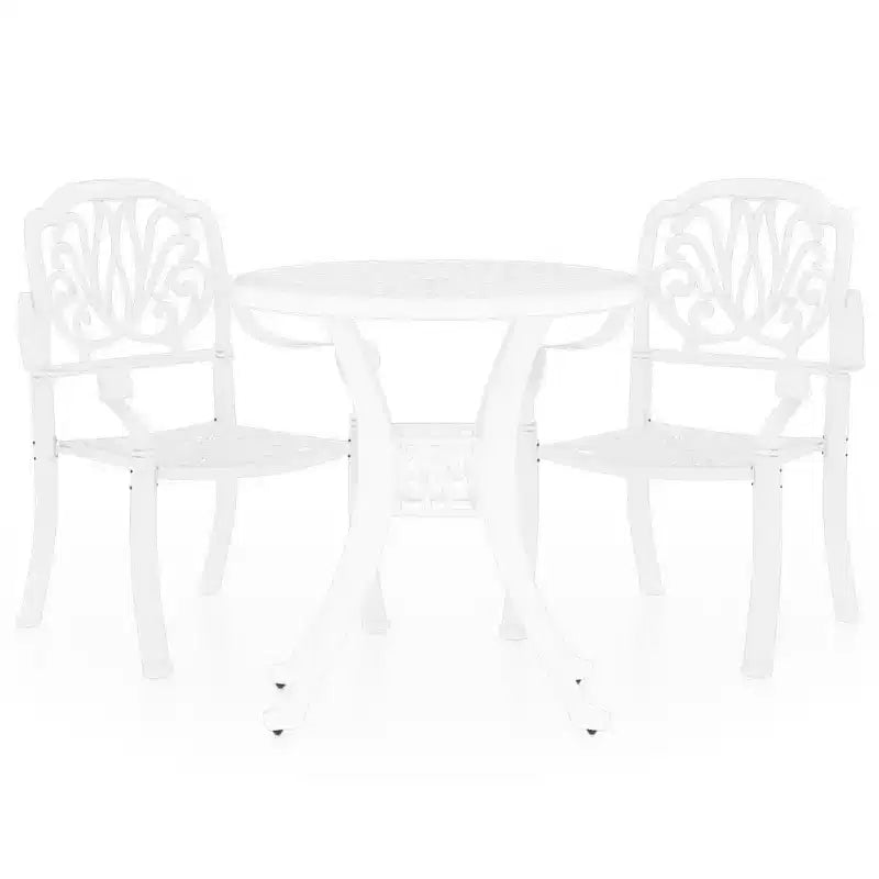 vidaXL Ensemble de bistrot en aluminium moulé, durable, rond