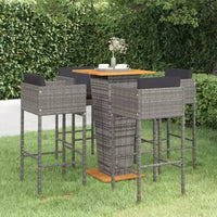 vidaXL Ensemble de bar de jardin avec coussins