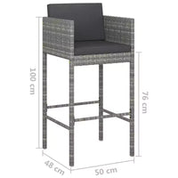 vidaXL Ensemble de bar de jardin avec coussins