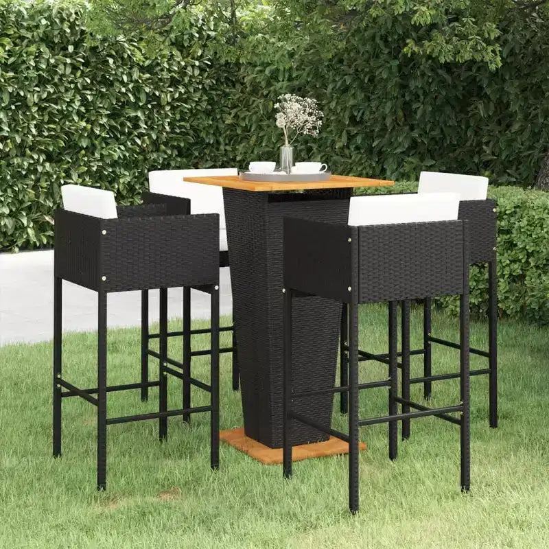 vidaXL Ensemble de bar de jardin avec coussins