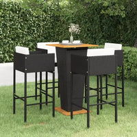 vidaXL Ensemble de bar de jardin avec coussins