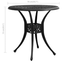 vidaXL Ensemble bistrot aluminium moulé