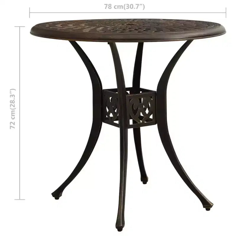 vidaXL Ensemble bistrot aluminium moulé