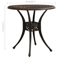 vidaXL Ensemble bistrot aluminium moulé
