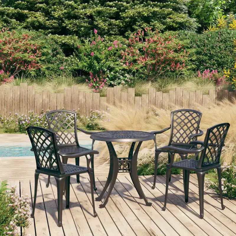 vidaXL Ensemble bistrot aluminium moulé