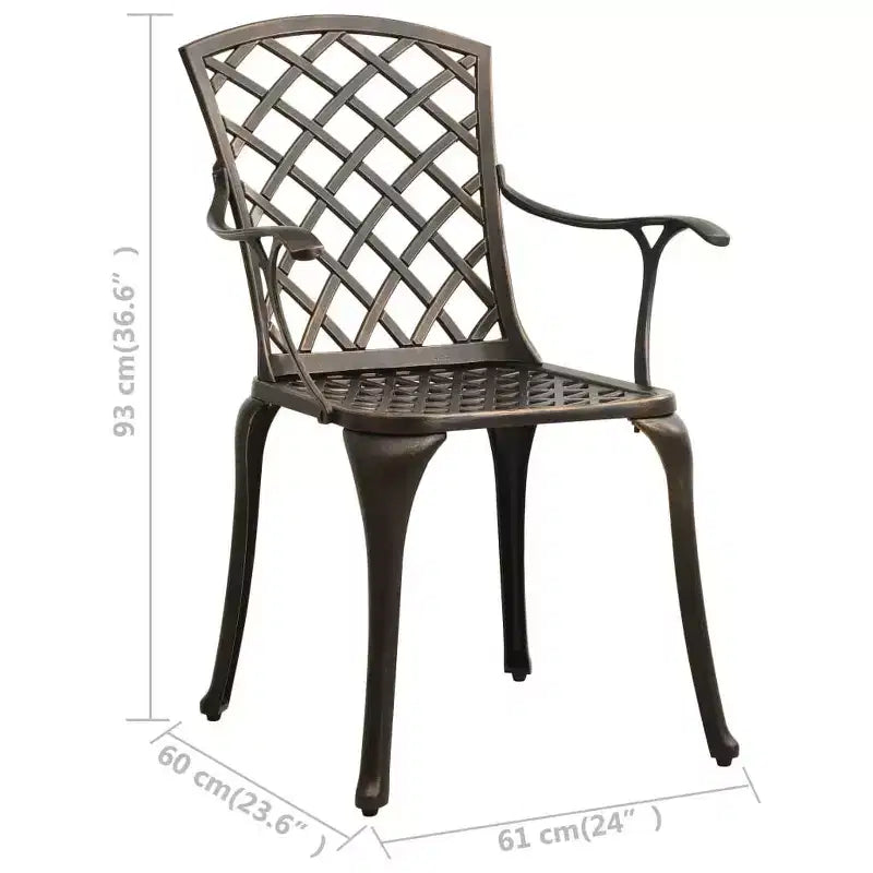 vidaXL Ensemble bistrot aluminium moulé