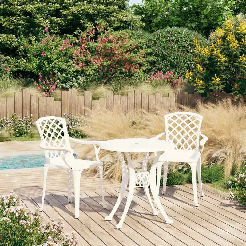 vidaXL Ensemble bistrot aluminium moulé