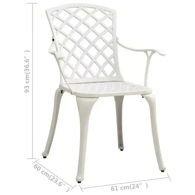 vidaXL Ensemble bistrot aluminium moulé