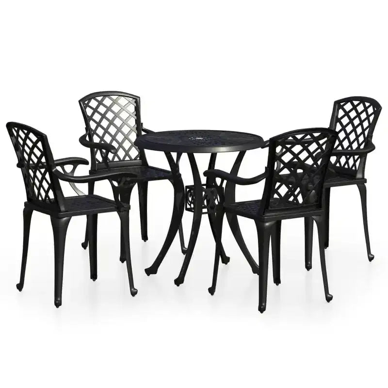 vidaXL Ensemble bistrot aluminium moulé