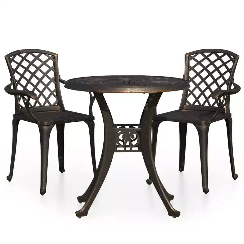 vidaXL Ensemble bistrot aluminium moulé