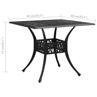 vidaXL Ensemble de bistrot Table et chaises Table de bistrot en aluminium moulé d'extérieur