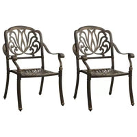 vidaXL Ensemble de bistrot Table et chaises Table de bistrot en aluminium moulé d'extérieur